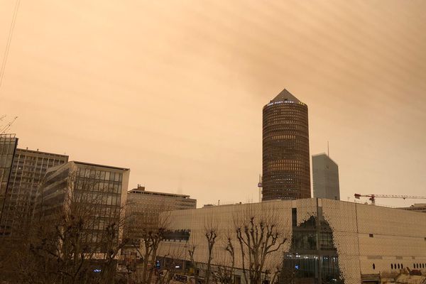 Le ciel de Lyon ce vendredi 6 février.