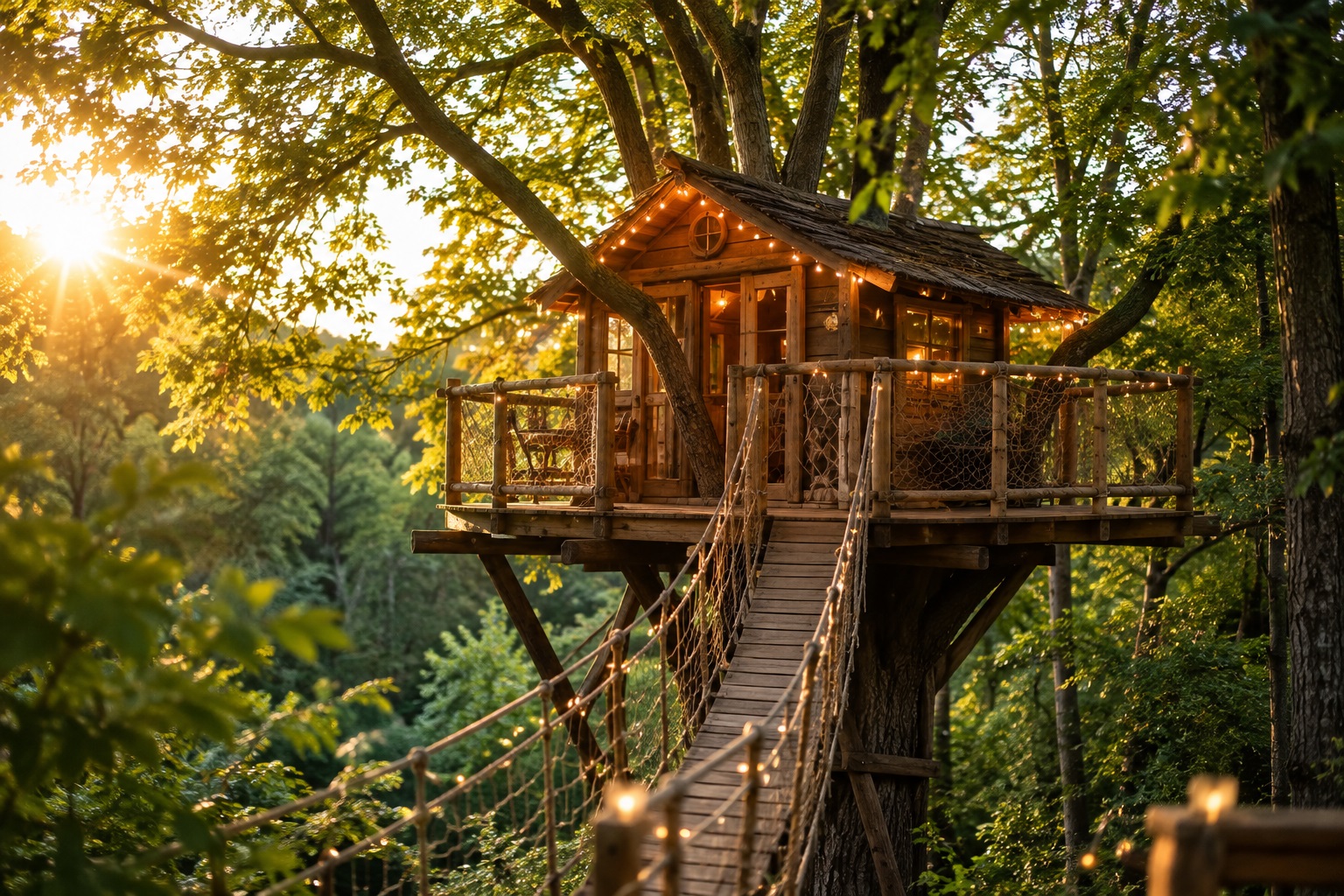 Cabane dans les arbres pour un week-end insolite en famille